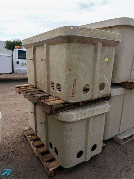 (5) Polymer Concrete Enclosure Boxes, (3) 60" L x 40" D x 36" H and (2) 60” L x 32” D x 30” H - Roller Auctions