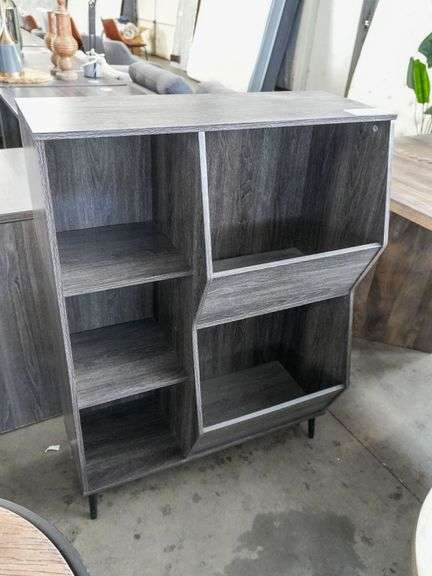 Modern Wood Finish Open Shelf Bookcase, 30” x 14”