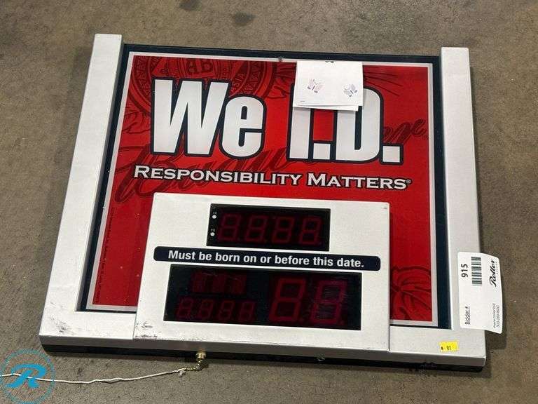 Budweiser 'We ID' Lighted Sign (Inoperable)