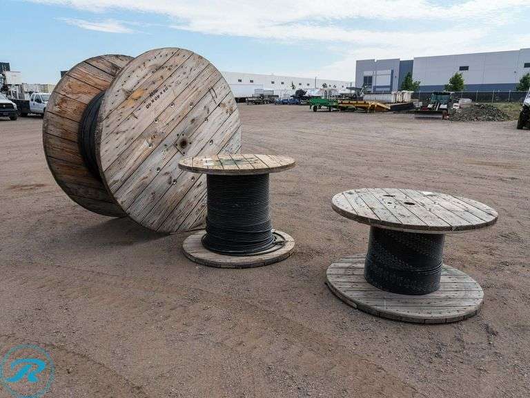 (3) Spools of Fiber Optic Cable: (2) Commscope D-144-LA-8W-F12NS and Teldor DRC-9-02x12-D-ZRP-D