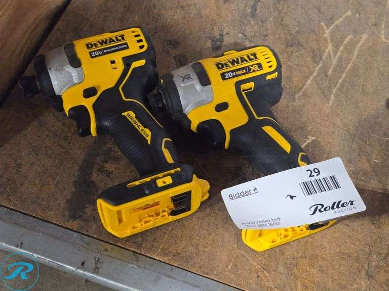 (2) Dewalt DCF887, DCF809 20V XR Cordless Impact Drivers