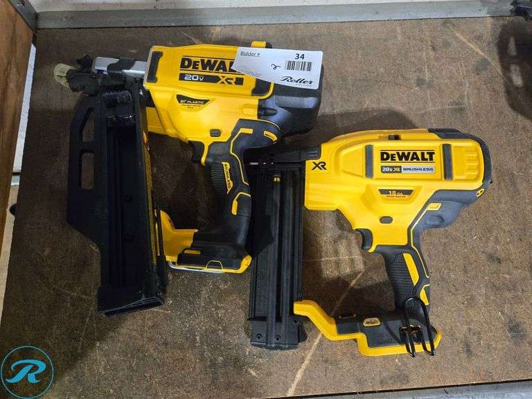 (2) Dewalt DCN680, DCN920 Cordless Nailers, 20V - Roller Auctions