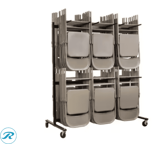 ADIROFFICE: 2-Tier Folding Chair Cart (Chairs Not Included) - Like New