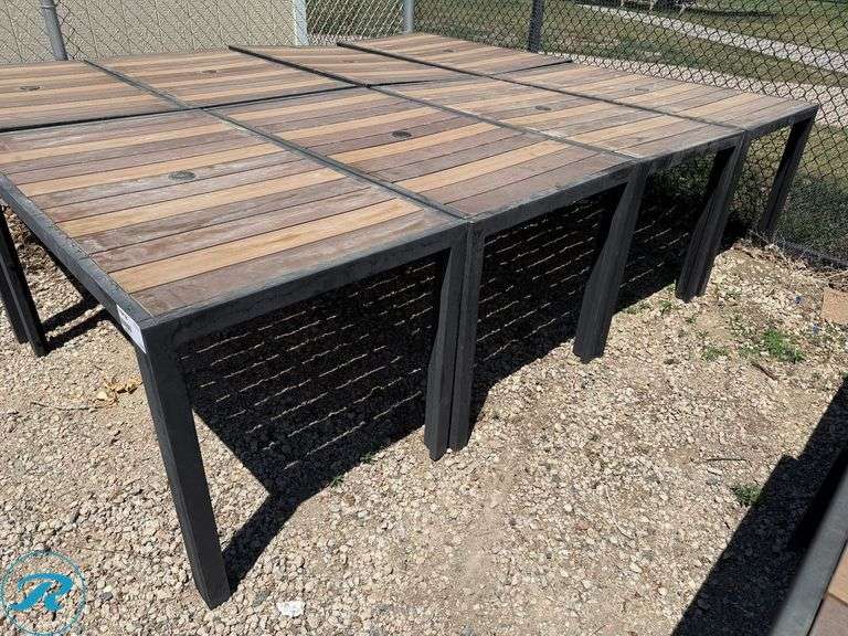 (8) Outdoor Tables, 29.5" x 53" - Roller Auctions