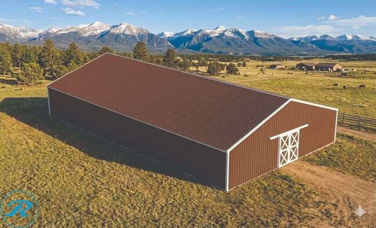 DIY - 60x100x16 Pole Barn Kit - Complete Package - Trusses, Framing, Metal Siding & Roofing Included