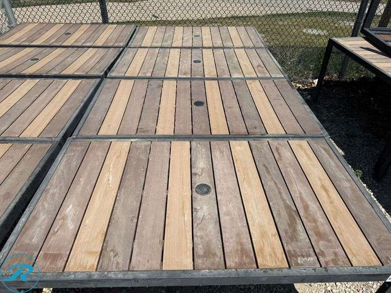 (8) Outdoor Tables, 29.5" x 53" - Roller Auctions