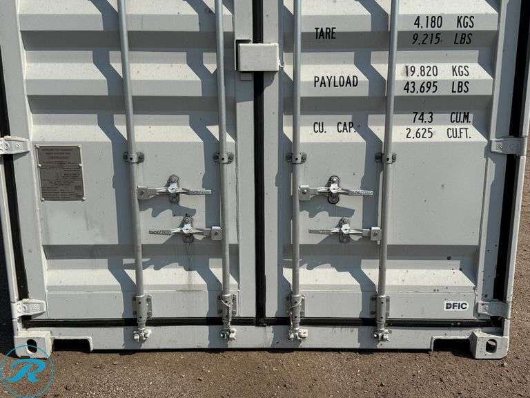 New 2026 40' Steel Storage Container, High Cube, 9'6" High X 8' Wide, (4) Double Door Side Openings - Roller Auctions