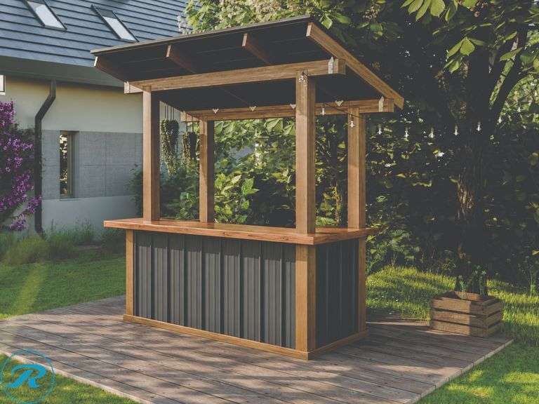 DIY - 4’ x 8’ DIY Weathered Redwood Outdoor Bar Kit