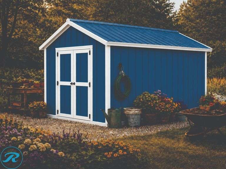 8' x 12' Heavy-Duty DIY Garden Shed Kit – All Materials Included