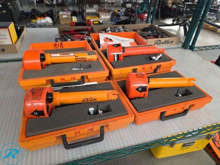 (4) Salisbury Self Testing AC Voltage Detectors with Cases Model 4644, 4667 and 4744