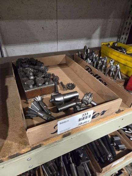 Tray of Metal Milling Cutters and Side Milling Cutters