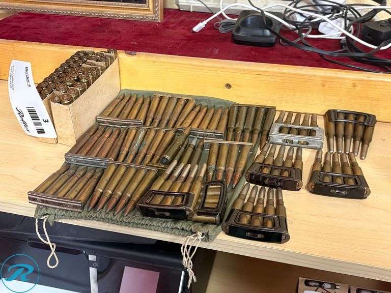 300 WinMag Primed Brass Reloader and European Military Cartridges in Stripper Clips