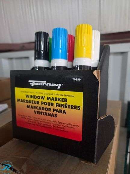(4) New Boxes of (9) Each Forney 70859 Window Marker Assorted Colors Temporary Paint