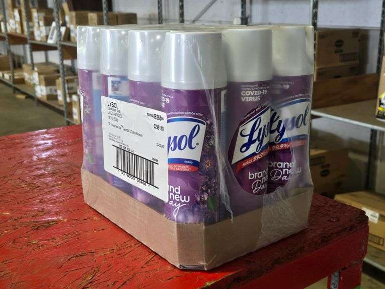 (24) Lysol 56258 Disinfectant Spray Lavender & Cotton Blossom, 19oz