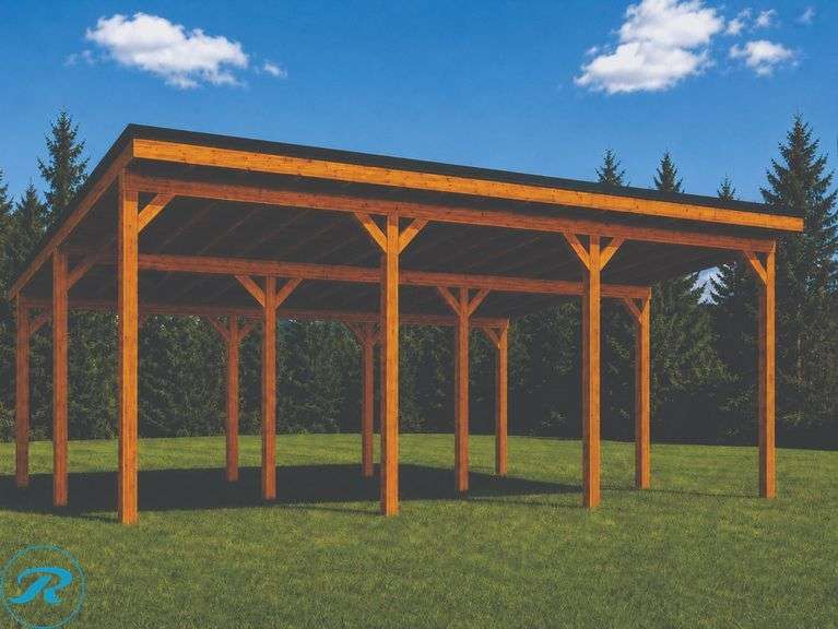 20' x 30' x 9' DIY Heavy-Duty Wood Carport Kit