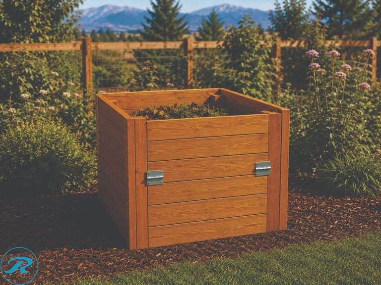 3' x 3' DIY Heavy-Duty Wooden Compost Bin Kit – All Materials Included