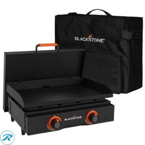 Blackstone 22" Griddle with Hard Cover and Carry Bag Bundle - Used/Missing Some Hardware/Missing Drain Cup/Scratching/Marks