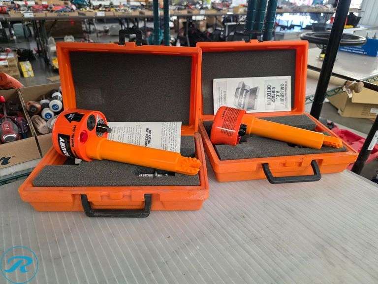 (2) Salisbury Model 4644 Self Testing AC Voltage Detectors with Hard Cases