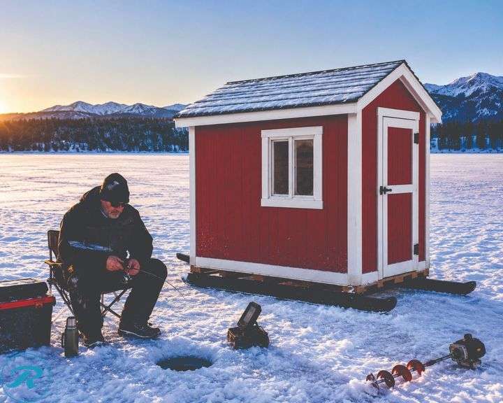 5' x 8' DIY Ice Fishing House Kit on Skids – All Materials Included – Optional 5' x 10' Trailer Upgrade