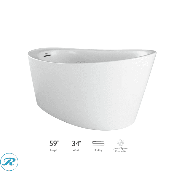 Jacuzzi Bria 67" Free Standing Acrylic Air Tub, $2899 Retail - Like New/Scuffs & Scratches