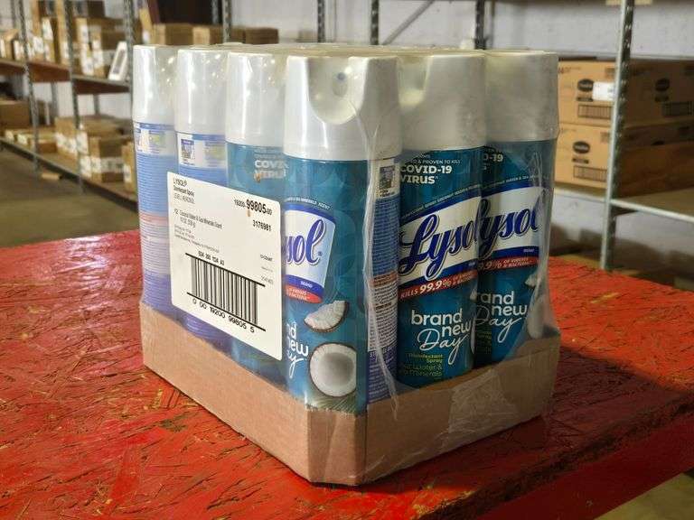 (24) Lysol 99805 Disinfectant Spray, Coconut Water & Sea Minerals Scent, 19oz