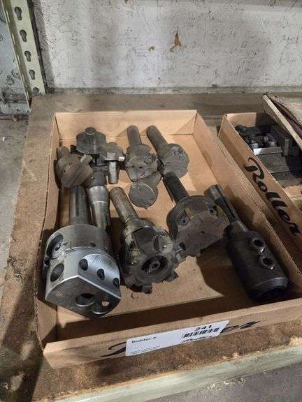 Tray of Assorted Indexable Face Mills and Boring Heads