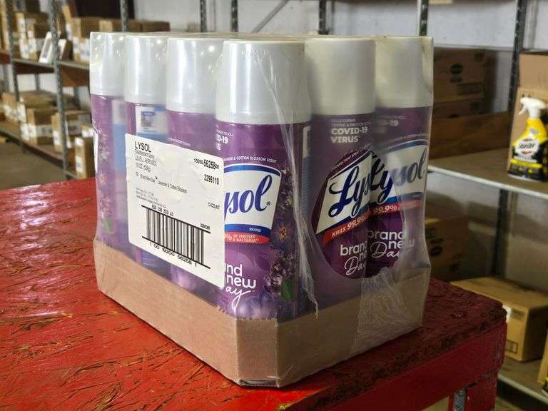 (12) Lysol 56258 Disinfectant Spray Lavender & Cotton Blossom, 19oz
