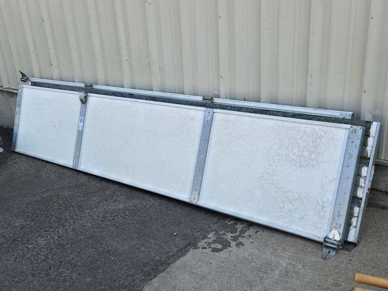 (2) C.H.I. Garage Door Panels, White, 10'2" x 25.5" (Foam Damaged)