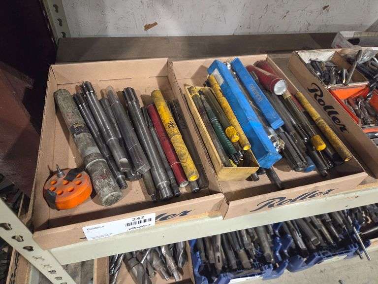 (2) Trays of Assorted HSS and Carbide Reamers, Shell Reamers, and Tooling