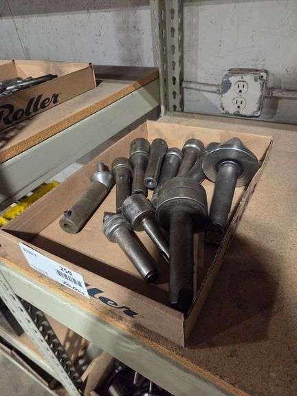 Tray of Assorted Lathe Centers and Tool Holders