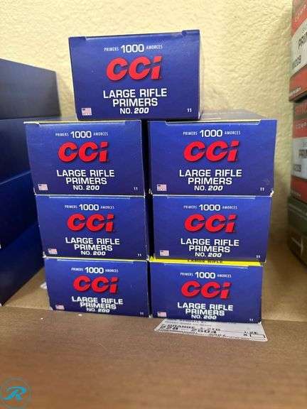 (7) CCI Large Rifle Primers NO. 200, 1,000ct