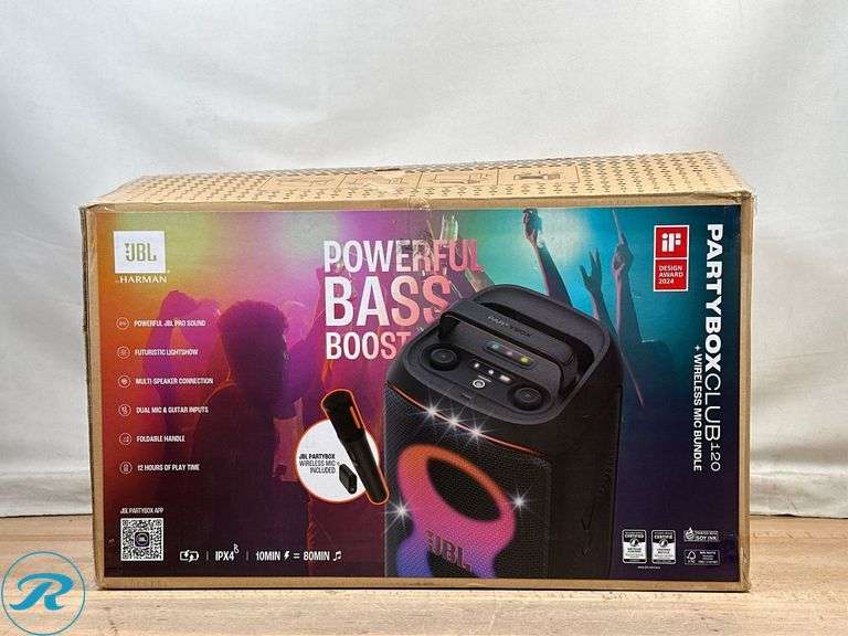 JBL PartyBox 120 Portable Party Speaker with Wireless Microphone  - Used