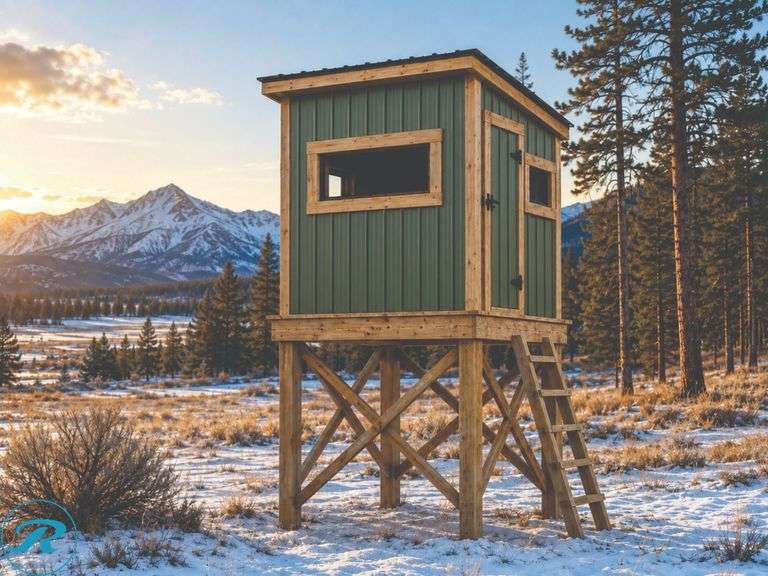 4' x 6' Heavy-Duty Elevated Deer Blind DIY Kit – Metal Siding – All Materials Included