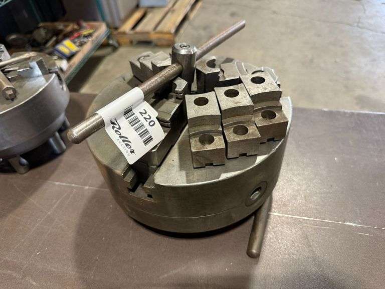 Lathe Chuck, 3-Jaw, Includes Chuck Key, 10 Inch Diameter