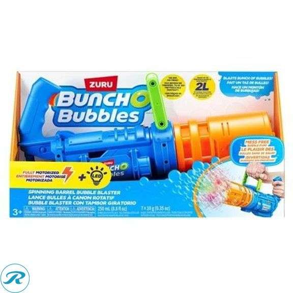 ZURU Bunch O Bubbles Spinning Barrel Bubble Blaster - Motorized Toy for Ages 3+ - New