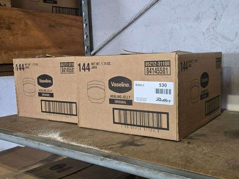 (2) Boxes of (144) Vaseline Healing Jelly Original, Model 05212-31100, 1.75 oz Jars
