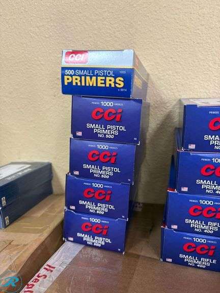 (5) CCI Model 500 Small Pistol Primers, 1,000ct