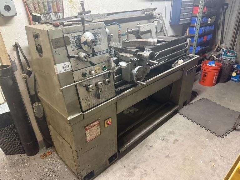 Sharp Model RP-1340F Engine Lathe, 3-Jaw Chuck, Tail Stock, Steady Rest