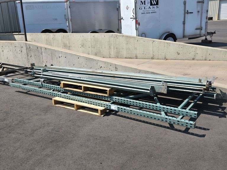Pallet Racking, 12'x4' Uprights, (3) 8' and (6) 12' Crossmembers