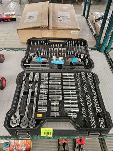Channel Lock Mechanics Tool Set With Sockets, Ratchets, Wrenches, and Hex Keys (Incomplete)