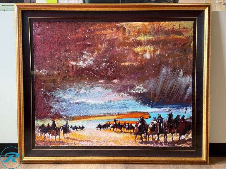 Earl Biss “They Stood Like the Glory of the Sun” Signed Limited Edition Serigraph, 10/300, Framed, 53" x 44"