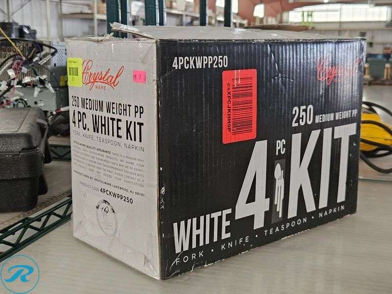 Crystal Ware Medium Weight PP 4 Pc. White Kit