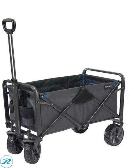 Mac Sports Deluxe Extended Folding Wagon With Brakes - Like New/Damaged Wheel