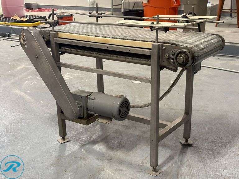 Intralox Belt Conveyor over Stainless Steel Frame (Approx. 15" x 4')