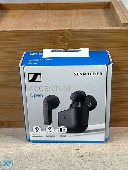Sennheiser ACCENTUM Open Wireless Earbuds, Bluetooth, 28hr Battery, Black - Used