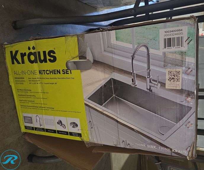 Kraus KHU100-30 All-In-One Stainless Steel Kitchen Sink Set With Faucet