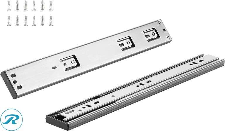 VEVOR 10 Pairs 16-Inch Soft-Close Drawer Slides, Full Extension, 100 Lbs - New