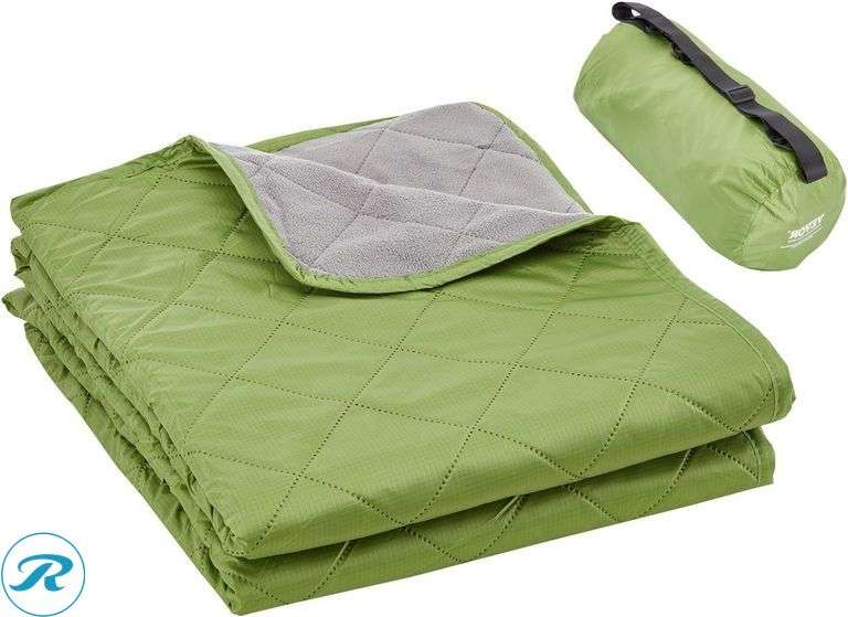 VEVOR Camping Blanket, Large 79x59 In, 330GSM Polyester Fleece, Waterproof - New