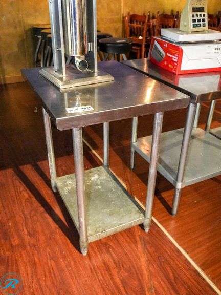Stainless Steel Table With Lower Shelf, 24" x 30"