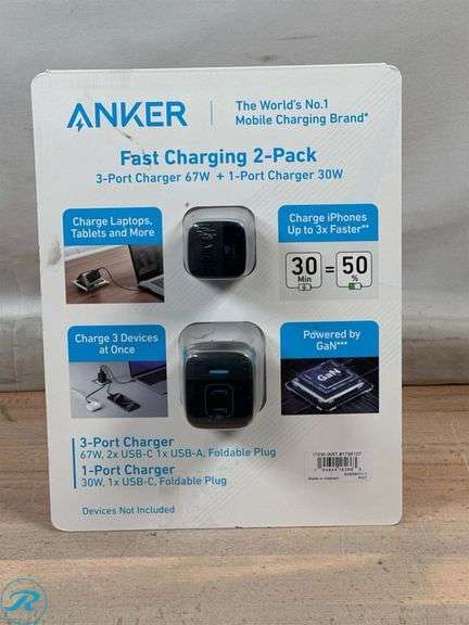 Anker Fast Charging 2-pack 67W and 30W Wall Chargers  - Used
